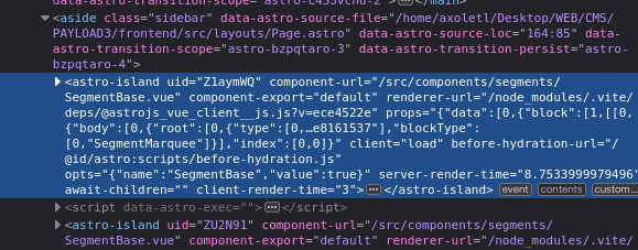 screenshot of site source showing evil astro code screenshot of site source showing evil astro code